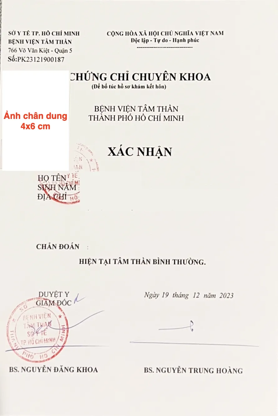 Giấy khám sức khoẻ