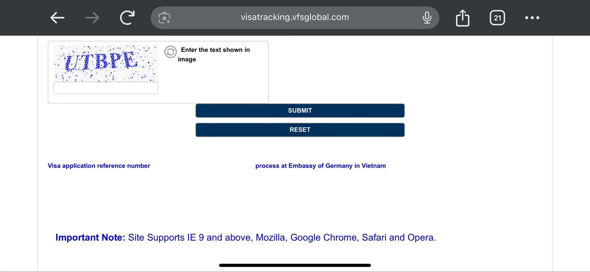 Theo dõi tình trạng hồ sơ xin visa Schengen thăm thân Đức